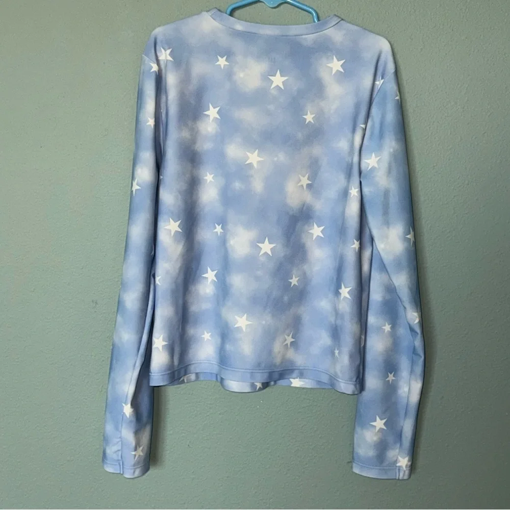 GAP Kids Blue and White Stars and Clouds Rash-guard‎